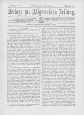 Allgemeine Zeitung Samstag 24. Februar 1900