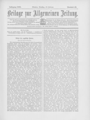 Allgemeine Zeitung Dienstag 27. Februar 1900