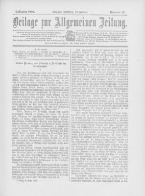 Allgemeine Zeitung Wednesday 28. February 1900