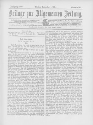 Allgemeine Zeitung Donnerstag 1. März 1900