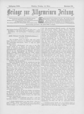 Allgemeine Zeitung Dienstag 13. März 1900