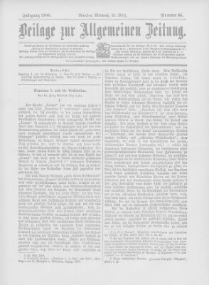 Allgemeine Zeitung Mittwoch 21. März 1900