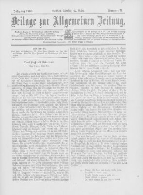 Allgemeine Zeitung Dienstag 27. März 1900