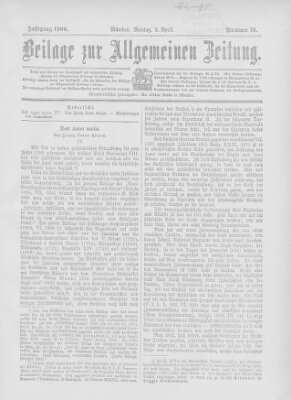 Allgemeine Zeitung Montag 2. April 1900