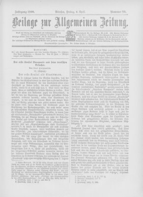 Allgemeine Zeitung Freitag 6. April 1900