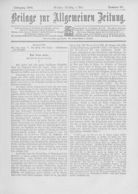 Allgemeine Zeitung Dienstag 1. Mai 1900