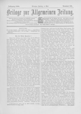 Allgemeine Zeitung Freitag 4. Mai 1900