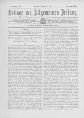 Allgemeine Zeitung Montag 7. Mai 1900