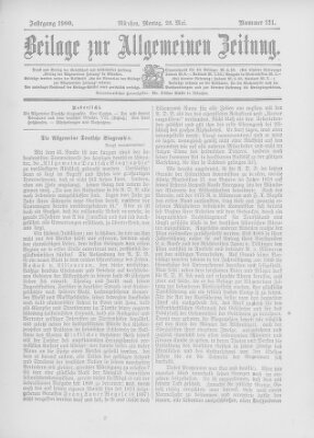 Allgemeine Zeitung Montag 28. Mai 1900