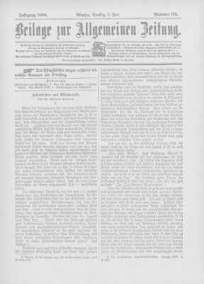 Allgemeine Zeitung Samstag 2. Juni 1900