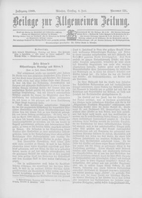 Allgemeine Zeitung Samstag 9. Juni 1900