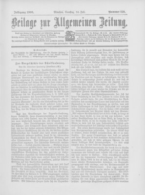 Allgemeine Zeitung Samstag 14. Juli 1900