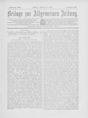 Allgemeine Zeitung Mittwoch 18. Juli 1900