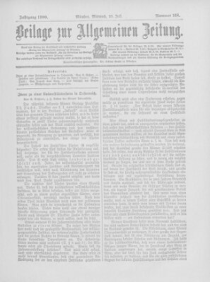 Allgemeine Zeitung Mittwoch 25. Juli 1900