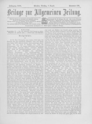 Allgemeine Zeitung Dienstag 7. August 1900