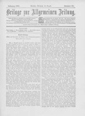 Allgemeine Zeitung Mittwoch 22. August 1900