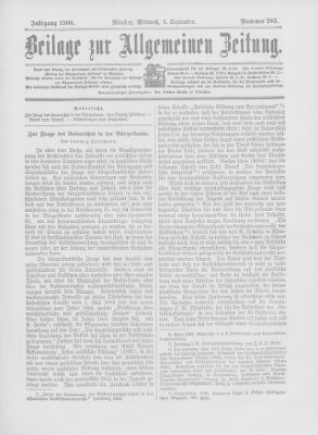 Allgemeine Zeitung Mittwoch 5. September 1900