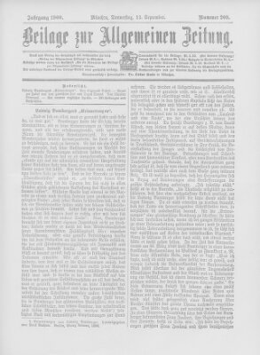 Allgemeine Zeitung Donnerstag 13. September 1900