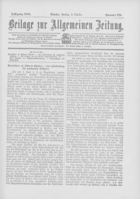 Allgemeine Zeitung Freitag 5. Oktober 1900