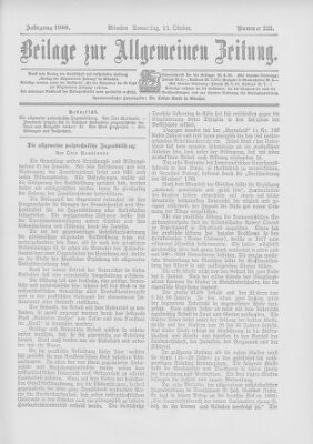 Allgemeine Zeitung Donnerstag 11. Oktober 1900