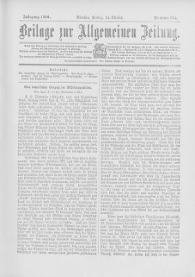 Allgemeine Zeitung Freitag 12. Oktober 1900