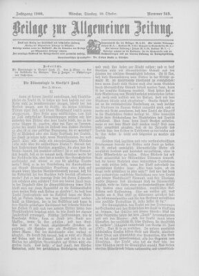 Allgemeine Zeitung Dienstag 30. Oktober 1900