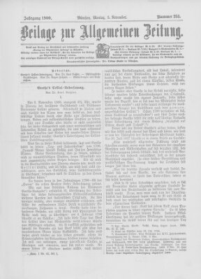 Allgemeine Zeitung Montag 5. November 1900