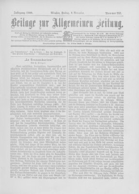 Allgemeine Zeitung Freitag 9. November 1900