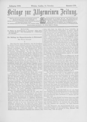 Allgemeine Zeitung Samstag 24. November 1900