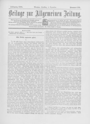 Allgemeine Zeitung Samstag 1. Dezember 1900