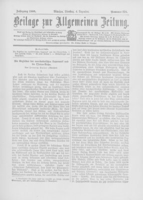 Allgemeine Zeitung Dienstag 4. Dezember 1900