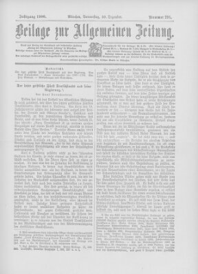 Allgemeine Zeitung Donnerstag 20. Dezember 1900