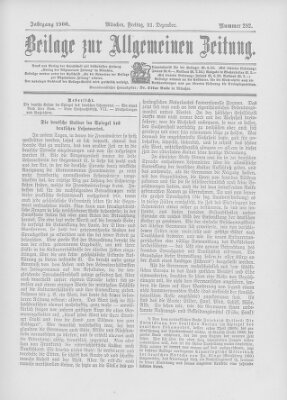 Allgemeine Zeitung Freitag 21. Dezember 1900