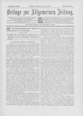 Allgemeine Zeitung Montag 24. Dezember 1900