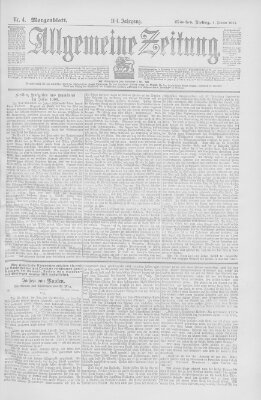 Allgemeine Zeitung Freitag 4. Januar 1901