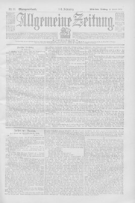 Allgemeine Zeitung Freitag 11. Januar 1901