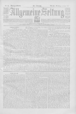 Allgemeine Zeitung Samstag 12. Januar 1901