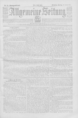 Allgemeine Zeitung Freitag 25. Januar 1901