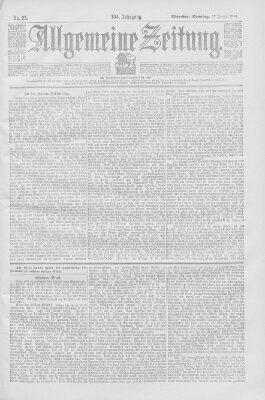 Allgemeine Zeitung Sonntag 27. Januar 1901