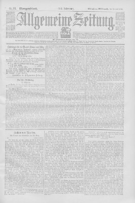 Allgemeine Zeitung Mittwoch 30. Januar 1901