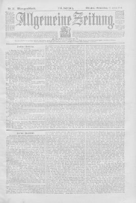 Allgemeine Zeitung Donnerstag 31. Januar 1901