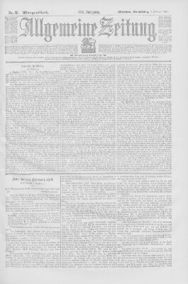 Allgemeine Zeitung Donnerstag 7. Februar 1901