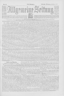 Allgemeine Zeitung Sonntag 10. Februar 1901