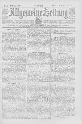 Allgemeine Zeitung Montag 11. Februar 1901