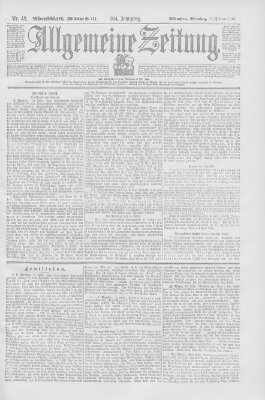 Allgemeine Zeitung Montag 11. Februar 1901