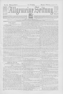 Allgemeine Zeitung Mittwoch 13. Februar 1901