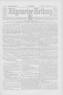 Allgemeine Zeitung Freitag 15. Februar 1901