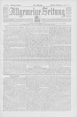 Allgemeine Zeitung Samstag 23. Februar 1901