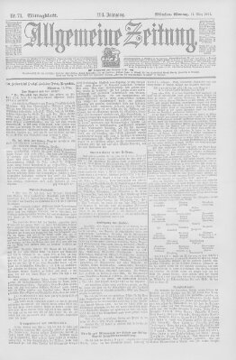 Allgemeine Zeitung Montag 11. März 1901