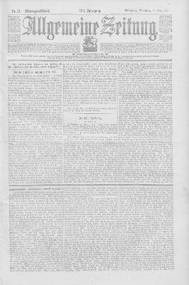 Allgemeine Zeitung Dienstag 12. März 1901